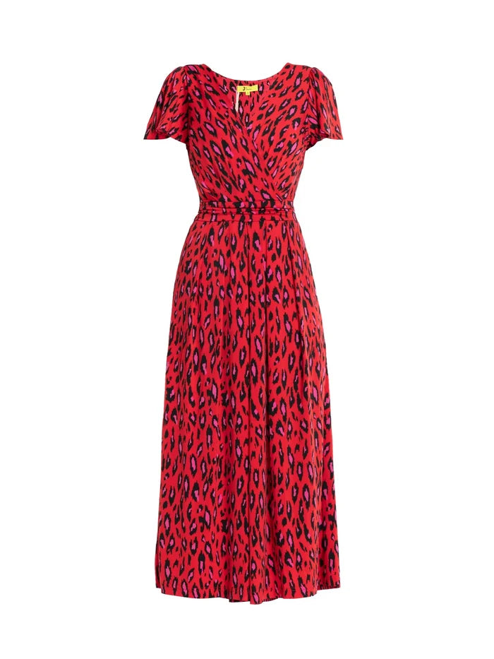 Carla Culotte Jumpsuit (Red Animal)