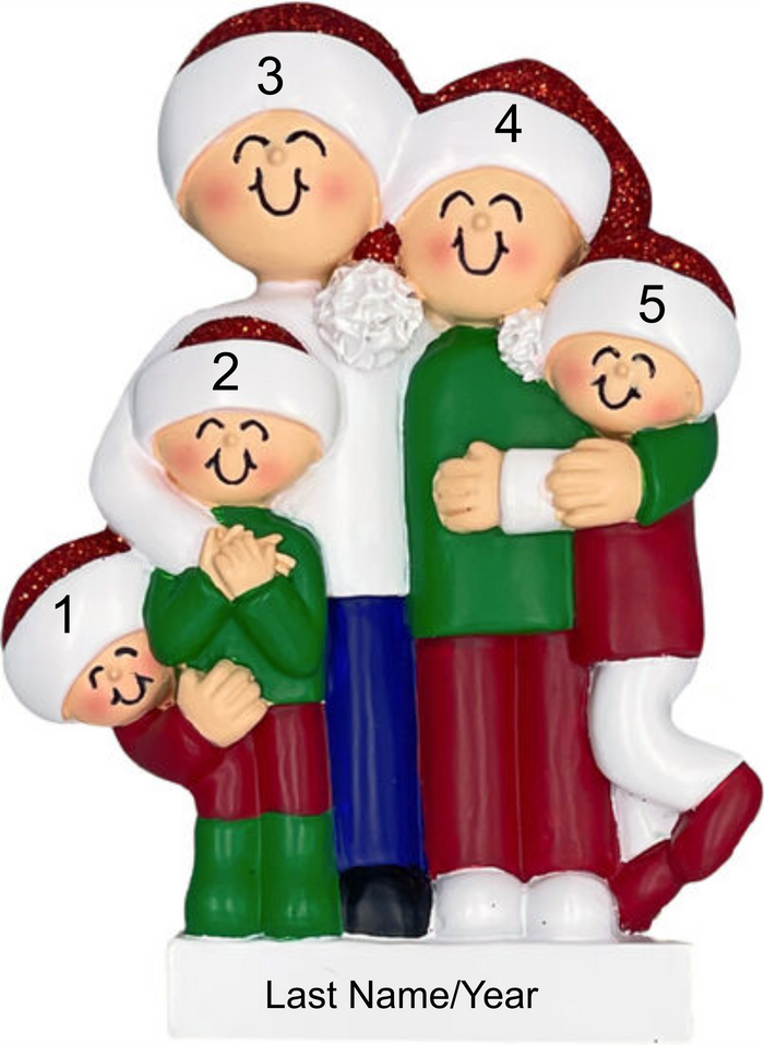 Christmas Hugs- Family of 5