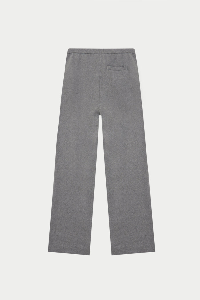KNITTED RELAXED JOGGERS - GREY MARL