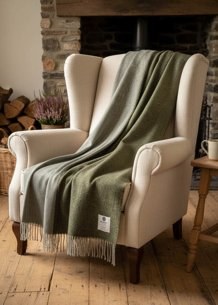 McNutt Thyme Throw on Armchair