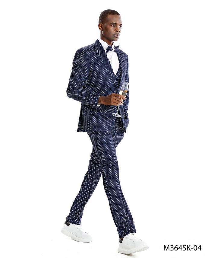 Navy / White Mens-suit - Giorgio's Menswear