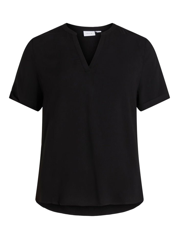 Roma V-Neck Top (Black)