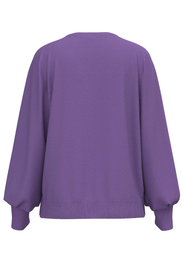 Ronnie Knitted V-Neck Jumper (Chive Blossom)