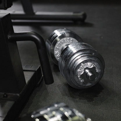 105 LB Set Adjustable Chrome Dumbbells