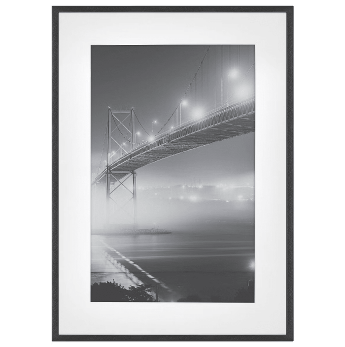 15.4"x21.4" Matted to 11" x 17" Thin Gallery Matted Wall Frame Black - Wichita Home Outlet