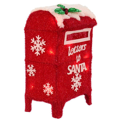 Light up letters to Santa post box Christmas decoration
