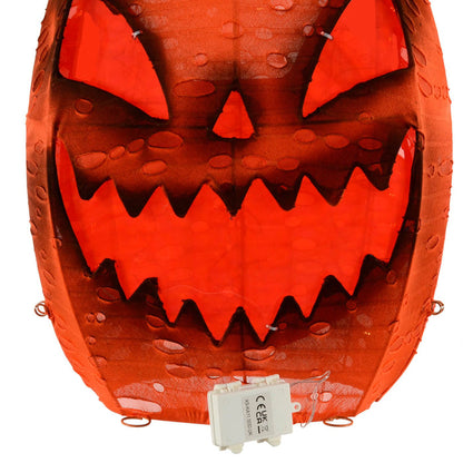 Orange pumpkindecoration with waterproof battery pack for outdoor display