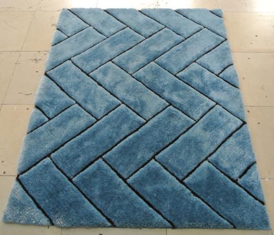 3D Shaggy 801 Area Rug - 8' x 11' - Sky Blue - Wichita Home Outlet