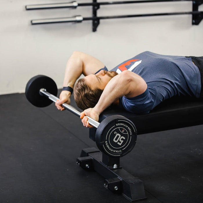 50 LB Straight Fixed Rubber Barbell