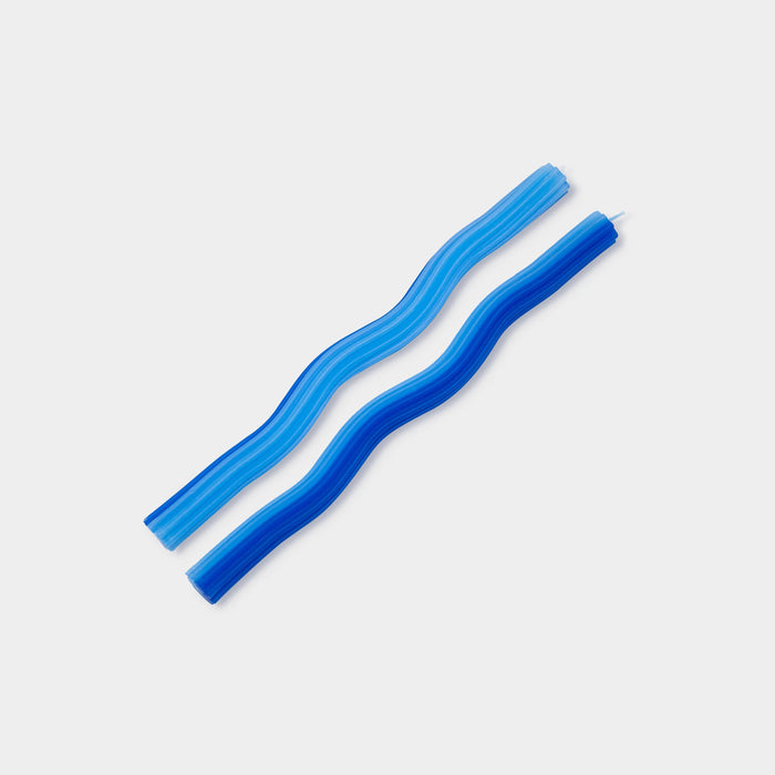 54 Celsius - Wiggle Candles - Blue (2 Pack) - 11" Vibrant Taper Candles