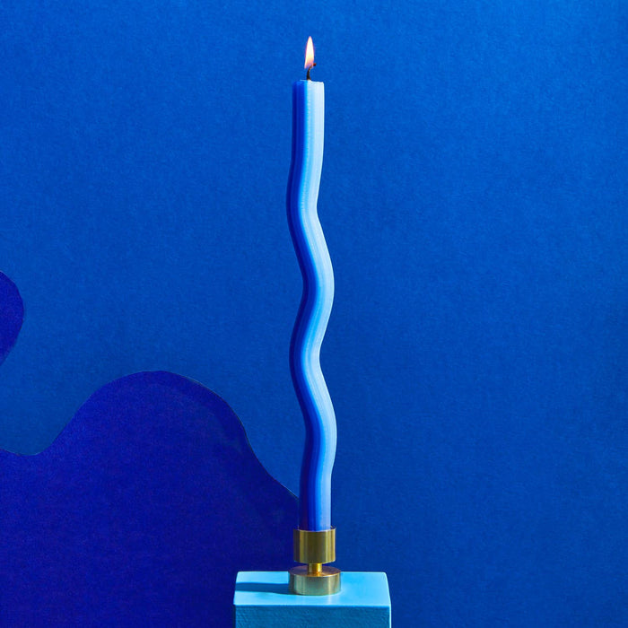 54 Celsius - Wiggle Candles - Blue (2 Pack) - 11" Vibrant Taper Candles