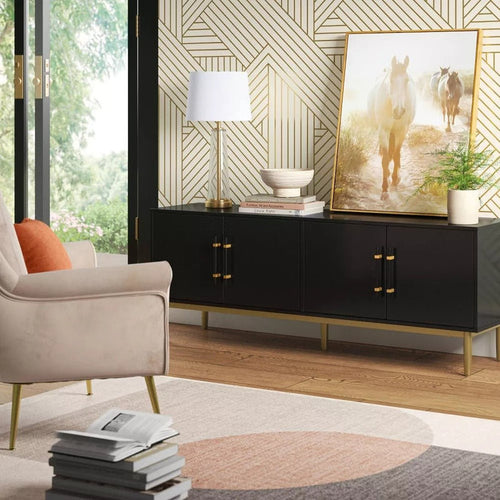 60" Ellery Luxe Media Stand - Wichita Home Outlet