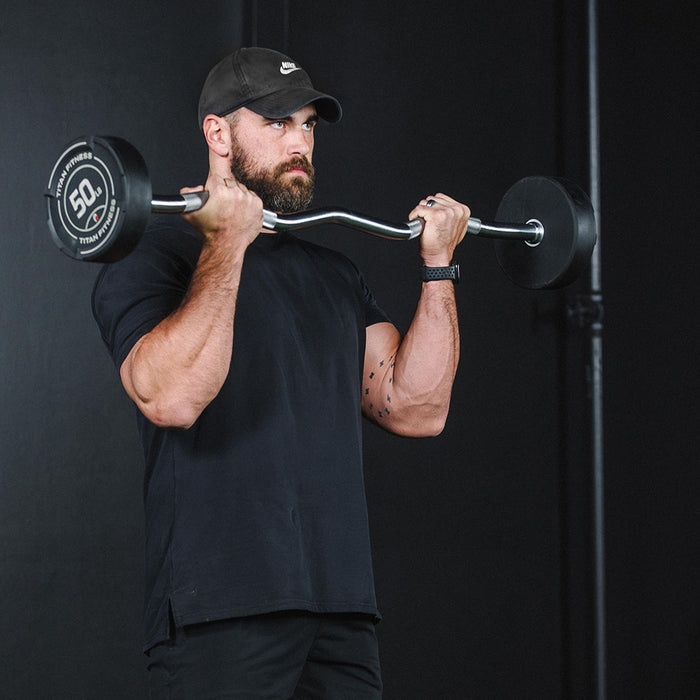 70 LB EZ Curl Fixed Urethane Barbell
