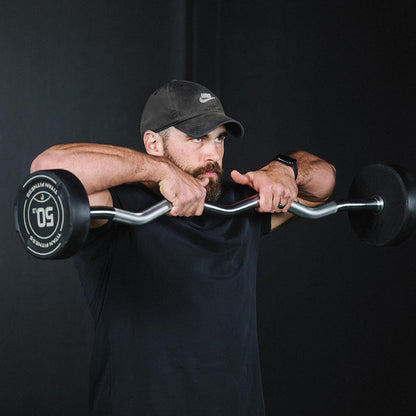 70 LB EZ Curl Fixed Urethane Barbell