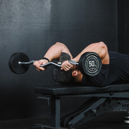 70 LB EZ Curl Fixed Urethane Barbell
