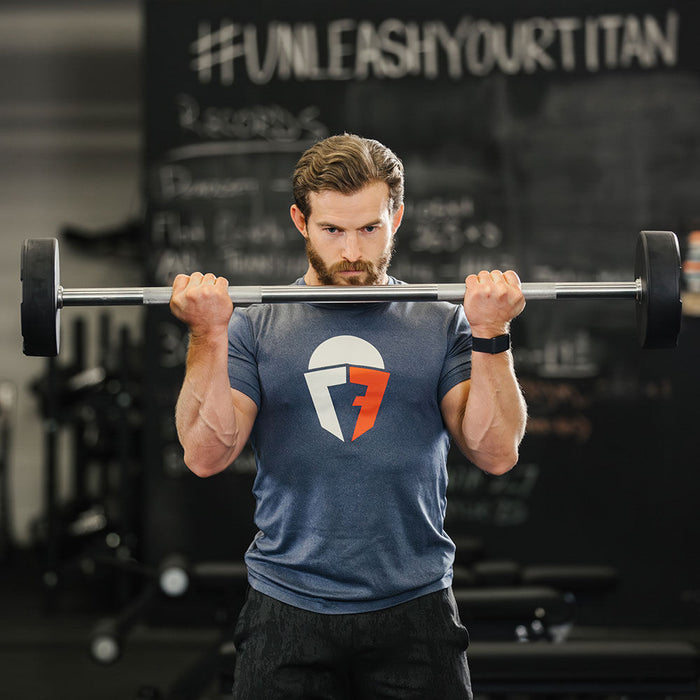70 LB Straight Fixed Rubber Barbell
