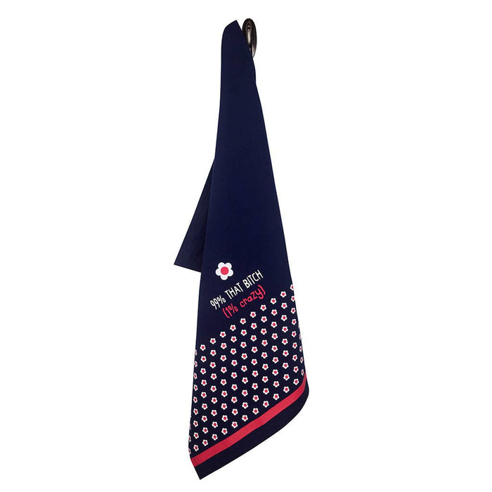 99% That Bitch (1% Crazy) Tea Towel - Closeout | Funatic - Wichita Home Outlet