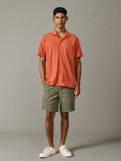 Aubin Coral Aldwin Jersey Shirt | Short Sleeve Shirt