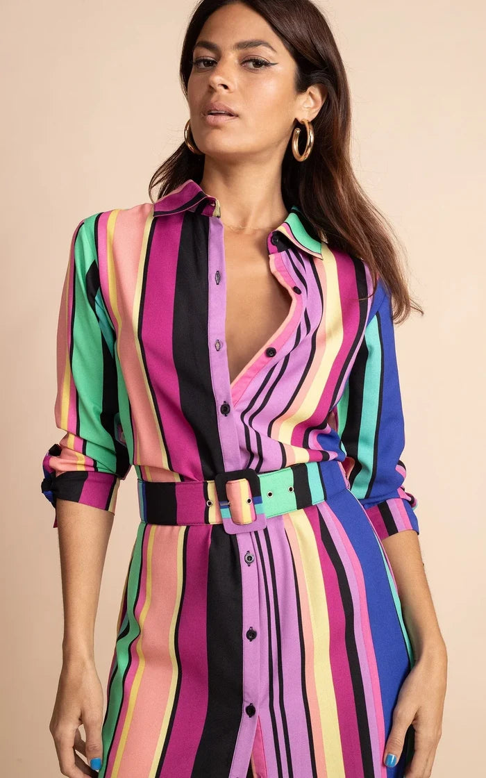 Alva Dress | Stripe (Multi)