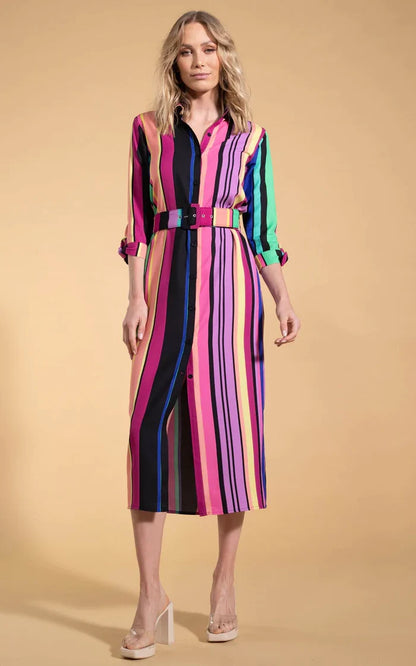 Alva Dress | Stripe (Multi)