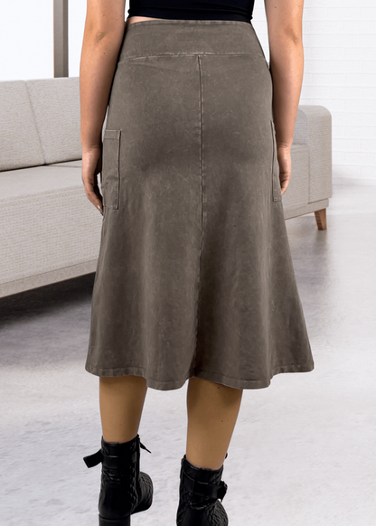 Alyssa Cotton Skirt Black Denim - Versatile Style for Every Occasion
