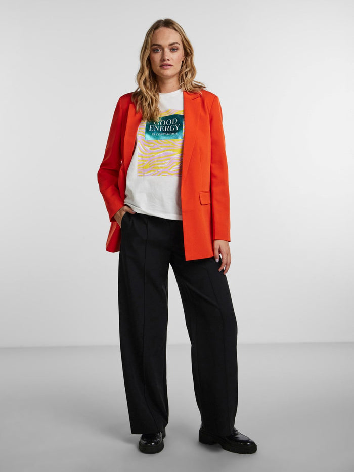 orange blazer