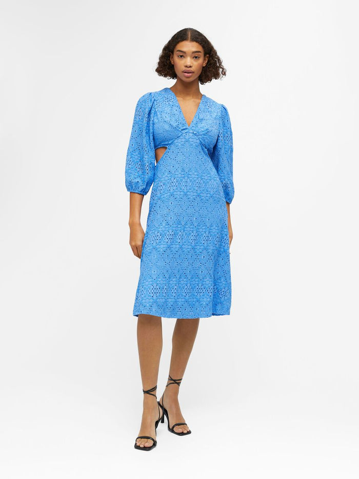 Blue midi dress