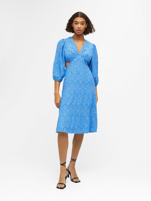 Blue midi dress