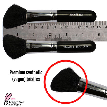 Angled Blush Brush - Hand cut, Vegan, Cruelty-free - RFE Marketing Ventures