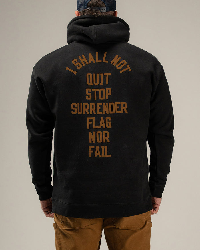 ANTHEM HOODIE - BLACK/BROWN