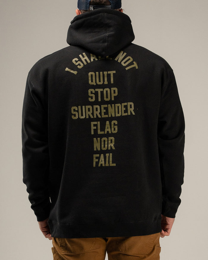 ANTHEM HOODIE - BLACK/OLIVE
