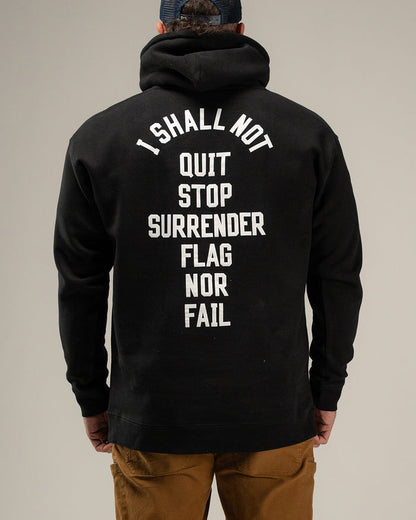 ANTHEM HOODIE - BLACK/WHITE