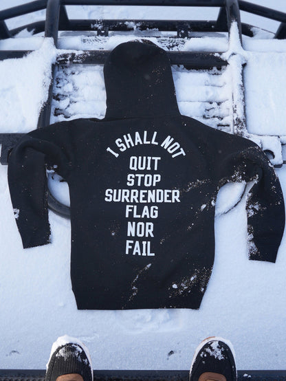 ANTHEM HOODIE - BLACK/WHITE