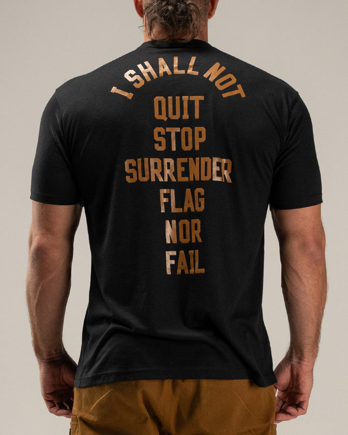 ANTHEM TEE - BLACK/SADDLE