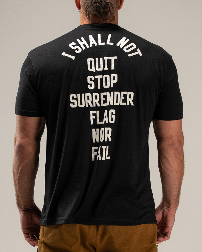 ANTHEM TEE- BLACK/WHITE