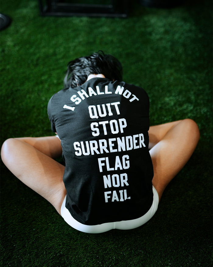 ANTHEM TEE- BLACK/WHITE