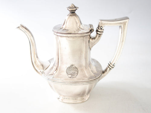 Antique Encino Country Club Silver Soldered Teapot 1923 Rare Piece