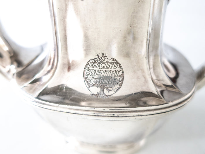 Antique Encino Country Club Silver Soldered Teapot 1923 Rare Piece