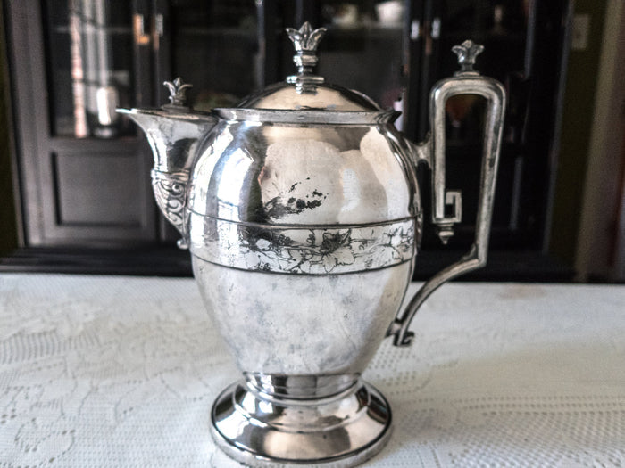 Antique Reed And Barton Silver Plate Ice Water Pitcher Circa 1867