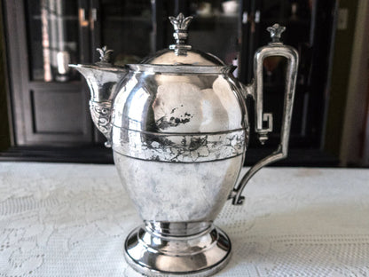 Antique Reed And Barton Silver Plate Ice Water Pitcher Circa 1867