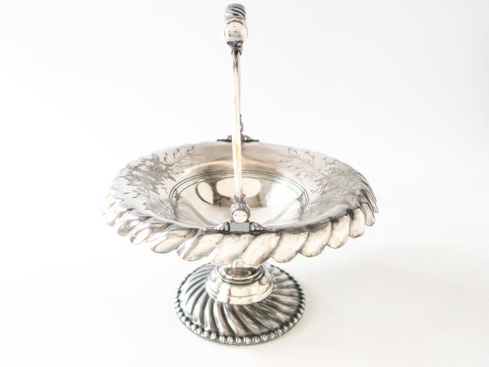 Antique Silver Plate Bride's Basket Barbour Bros Co Aesthetic Era Serving Trays