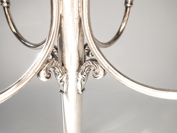 Antique Silver Plate Candelabra Silver Plate 5 Light 19" Tall Candle Holder Monarch Silver Co