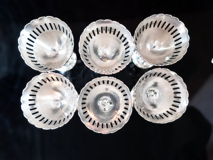 Antique Silver Plate Egg Cup And Spoon Caddy Sheffield England Circa Late 1800s Silver And Silverplate