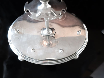 Antique Silver Plate Egg Cup And Spoon Caddy Sheffield England Circa Late 1800s Silver And Silverplate