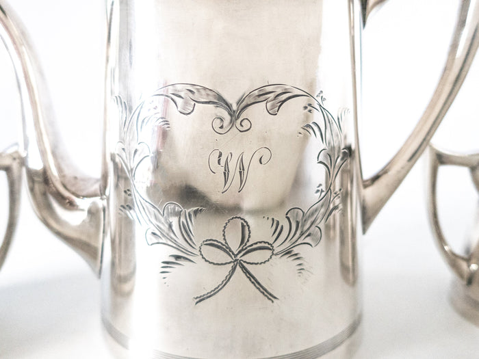 Antique Silver Plate Tea Set Quadruple Plate Great Condition!