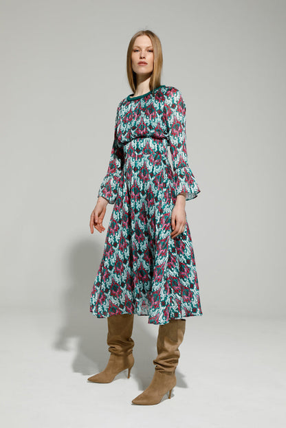 ARBOUR DRESS (GREEN/PINK)
