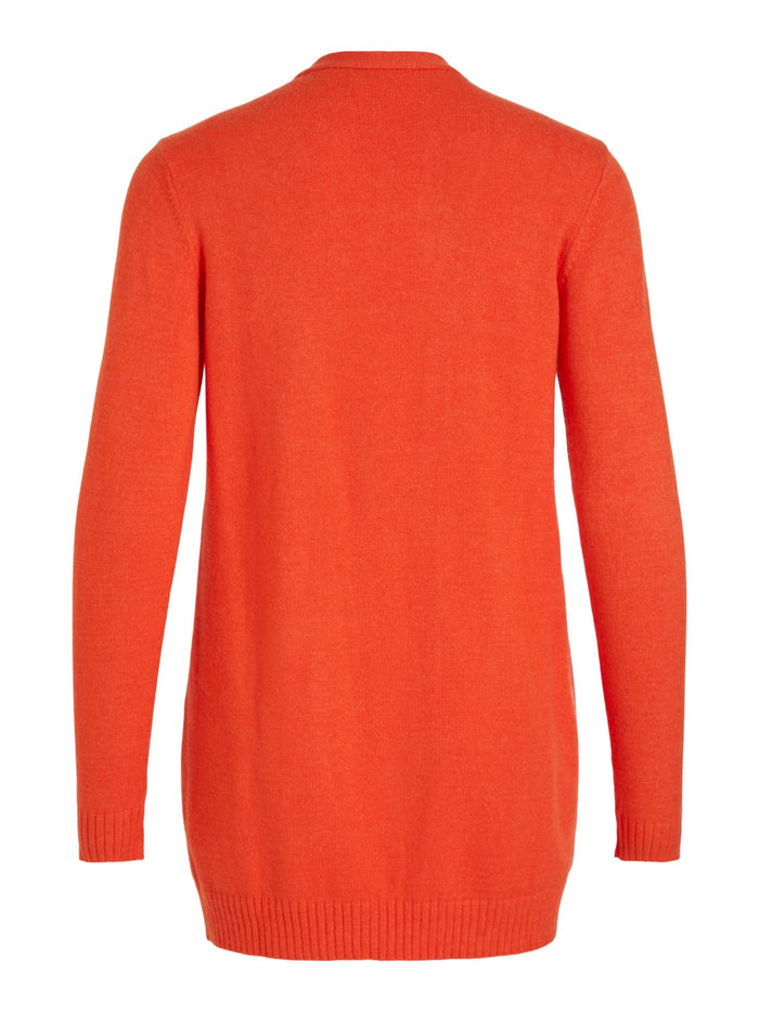 Ashley Open Knit Cardigan (Tigerlily/DARK MELANGE)