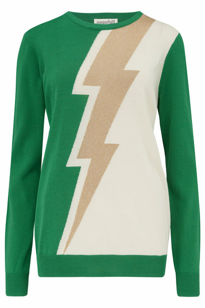 Astrid Jumper | Green Lightning Shimmer