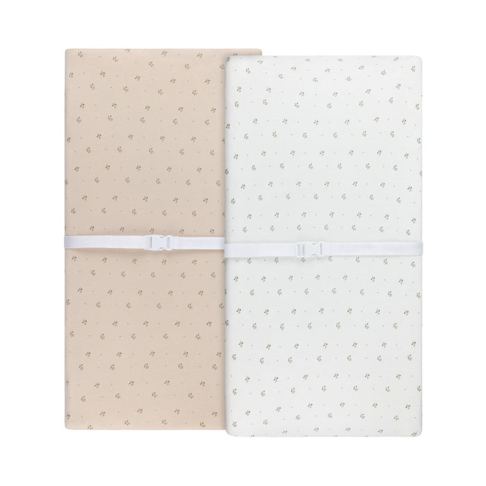 Aurora Classics Cotton Changing Pad Cover/  Cradle Sheet - 2 Pack