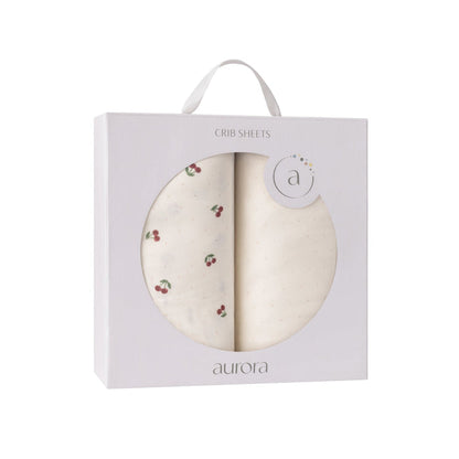Aurora Classics Cotton Crib Sheet - 2 Pack
